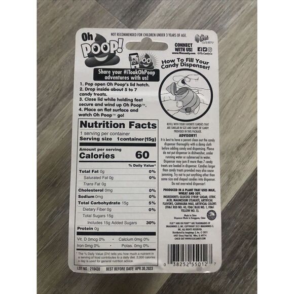 Oh Poop Candy Pooper Emoji Wind Up Toy HolidayChristmas Fun ,Stocking Toy Gift - Picture 5 of 5